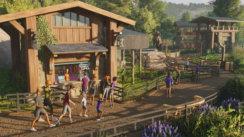 Zoo buildings and guest paths in Planet Zoo 2